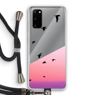 Fly away: Samsung Galaxy S20 Transparant Hoesje met koord