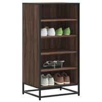 VidaXL Schoenenrek 48x38x97,5 cm bewerkt hout bruin eikenkleurig