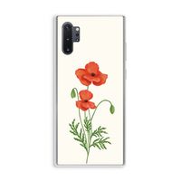 Red poppy: Samsung Galaxy Note 10 Plus Transparant Hoesje