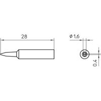 Weller XNT A Soldeerpunt Beitelvorm Grootte soldeerpunt 1.6 mm Inhoud: 1 stuk(s) - thumbnail