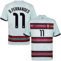 Portugal Shirt Uit 2020-2021 + B. Fernandes 11 - thumbnail