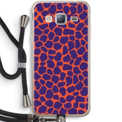 Purple Giraffe: Samsung Galaxy J3 (2016) Transparant Hoesje met koord