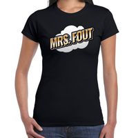 Mrs. Fout fun tekst t-shirt voor dames zwart in 3D effect