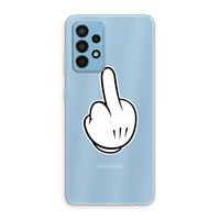 Middle finger white: Samsung Galaxy A52 Transparant Hoesje Middle finger white: Samsung Galaxy A52 Transparant Hoesje