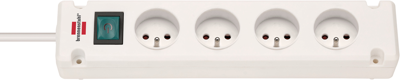 Brennenstuhl Bremounta stekkerdoos | 4-voudig | Wit | 1,5m H05VV-F 3G1,5 | Met schakelaar | FR/BE - 1150651124