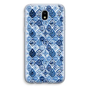 Blauw motief: Samsung Galaxy J5 (2017) Transparant Hoesje