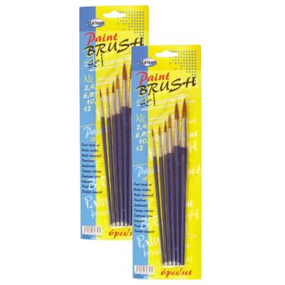 Centrum Penselen - set van 12x stuks - schilderen - kwasten - hobby - schoolspullen