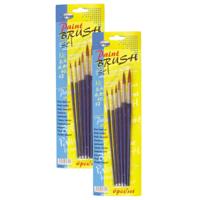 Centrum Penselen - set van 12x stuks - schilderen - kwasten - hobby - schoolspullen