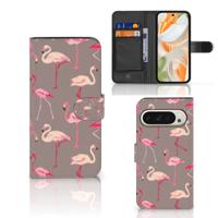 Google Pixel 9 | 9 Pro | Telefoonhoesje | Met pasjeshouder | Flamingo
