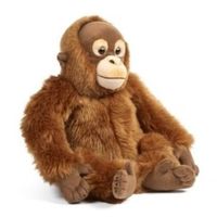 Speelgoed knuffel aapje Orang Oetan bruin 30 cm - thumbnail