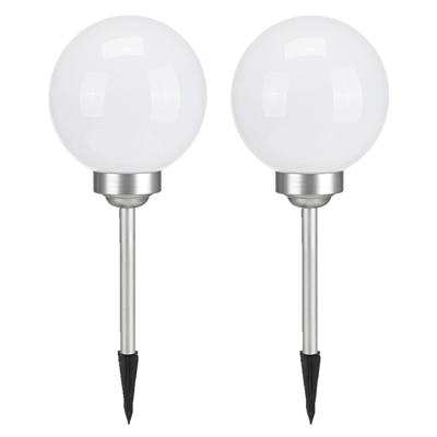 4x solar tuinlamp/prikspot bol met roterende functie op zonne-energie 20 cm