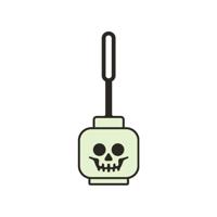 LEGO Minifigures Luggage tag Skeleton head Glow in the Dark 10 cm