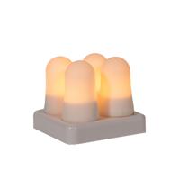 Vlamlicht oplaadbaar 6,8x5 cm wit s4 - Annas collection
