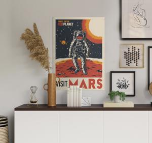 Astronaut op mars poster
