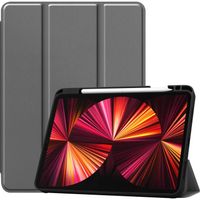 Basey iPad Pro 2021 (11 inch) Hoesje Kunstleer Hoes Case Cover -Grijs - thumbnail