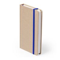 Notitieboekjes blauw met elastiek in A6 formaat   -