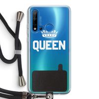 Queen zwart: Huawei P20 Lite (2019) Transparant Hoesje met koord