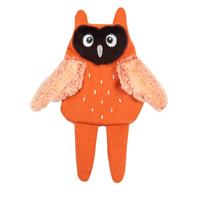 Jack and Vanilla Hondenspeelgoed - Knuffel met knisper - Gerecycled - Uil - 33 cm