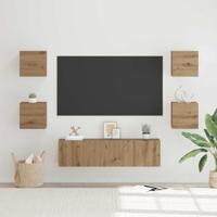 Tv-meubelset 6 pcs artisanaal eikenkleurig 60 x 30 x 30 cm