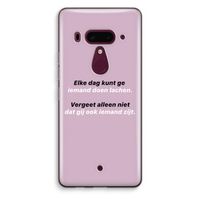 gij zijt ook iemand: HTC U12+ Transparant Hoesje