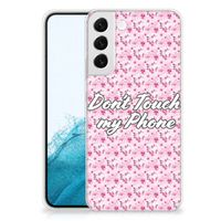 Samsung Galaxy S22 Plus Silicone-hoesje Flowers Pink DTMP - thumbnail