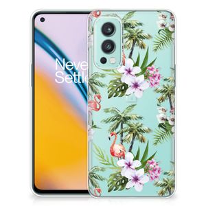 OnePlus Nord 2 5G TPU Hoesje Flamingo Palms