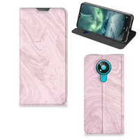 Nokia 3.4 Standcase Marble Pink - Origineel Cadeau Vriendin - thumbnail