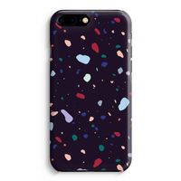 Dark Rounded Terrazzo: Volledig Geprint iPhone 7 Plus Hoesje