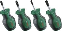 Bosch Groen Stubby screwdriver set 4-piece (Schroevendraaierset kort 28mm 4 stuks: PH1, PH2, SL4, SL5,5) - 1600A032UJ