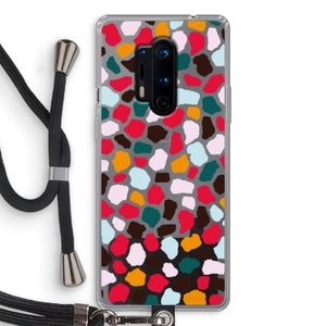 Colored Giraffe: OnePlus 8 Pro Transparant Hoesje met koord
