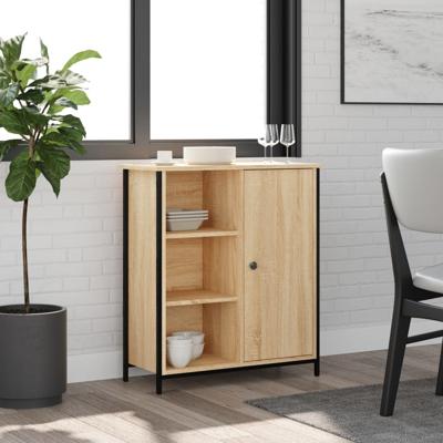 Dressoir 70x30x80 cm bewerkt hout sonoma eikenkleurig