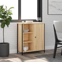 Dressoir 70x30x80 cm bewerkt hout sonoma eikenkleurig