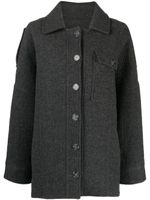 0711 veste oversize à simple boutonnage - Gris - thumbnail