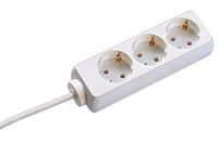 Bachmann 3x Schuko H05VV-F 3G 1.50mm² 16A/3680W 3m power uitbreiding 3 AC-uitgang(en) Wit - thumbnail