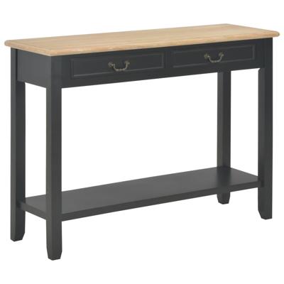 Wandtafel 110x35x80 cm hout zwart