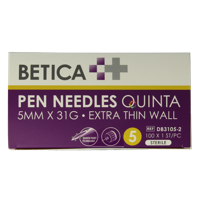 Pennaalden Quinta steriel 5mmx31g 100 Stuks