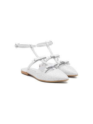 Monnalisa ballerines à paillettes - Argent