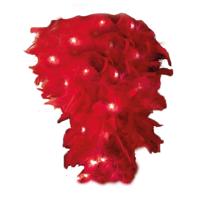 Boa met LED verlichting - Rood - 180 cm - Veren boa van 50 grams - met batterij - kerstversiering Boa met LED verlichting - Rood - 180 cm - Veren boa van 50 grams - met batterij - kerstversiering