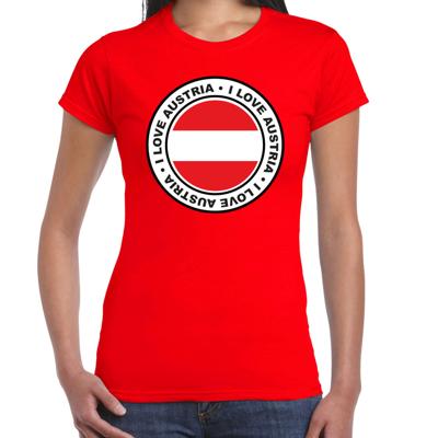 Verkleed T-shirt voor dames - Oostenrijk - rood - supporter - themafeest