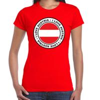 Verkleed T-shirt voor dames - Oostenrijk - rood - supporter - themafeest