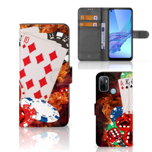 OPPO A53 | OPPO A53s Wallet Case met Pasjes Casino