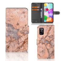 Samsung Galaxy A41 | Bookcase | Marmer Oranje