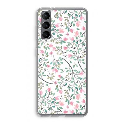Sierlijke bloemen: Samsung Galaxy S21 Transparant Hoesje