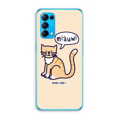 Miauw: Oppo Find X3 Lite Transparant Hoesje