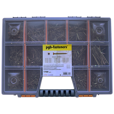 pgb-Europe PGB-FASTENERS | Assortimentsdoos 1700 dlg MWVZV ZnG - ASS014002170001