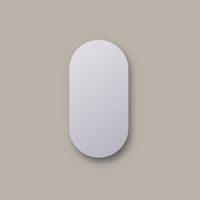 Spiegel Sanicare Q-Mirrors 70x120 cm Ovaal/Rond incl. ophangmateriaal