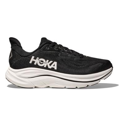 Hoka Clifton 10 hardloopschoenen Black/White WIDE Heren 43 1-3