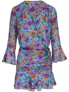 Veronica Beard robe évasée à fleurs - Bleu