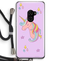 Roze eenhoorn: Xiaomi Mi Mix 2 Transparant Hoesje met koord