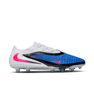 Nike Phantom 6 Low Elite Kunstgras Voetbalschoenen (AG) Blauw Wit Felroze Nike Phantom 6 Low Elite Kunstgras Voetbalschoenen (AG) Blauw Wit Felroze